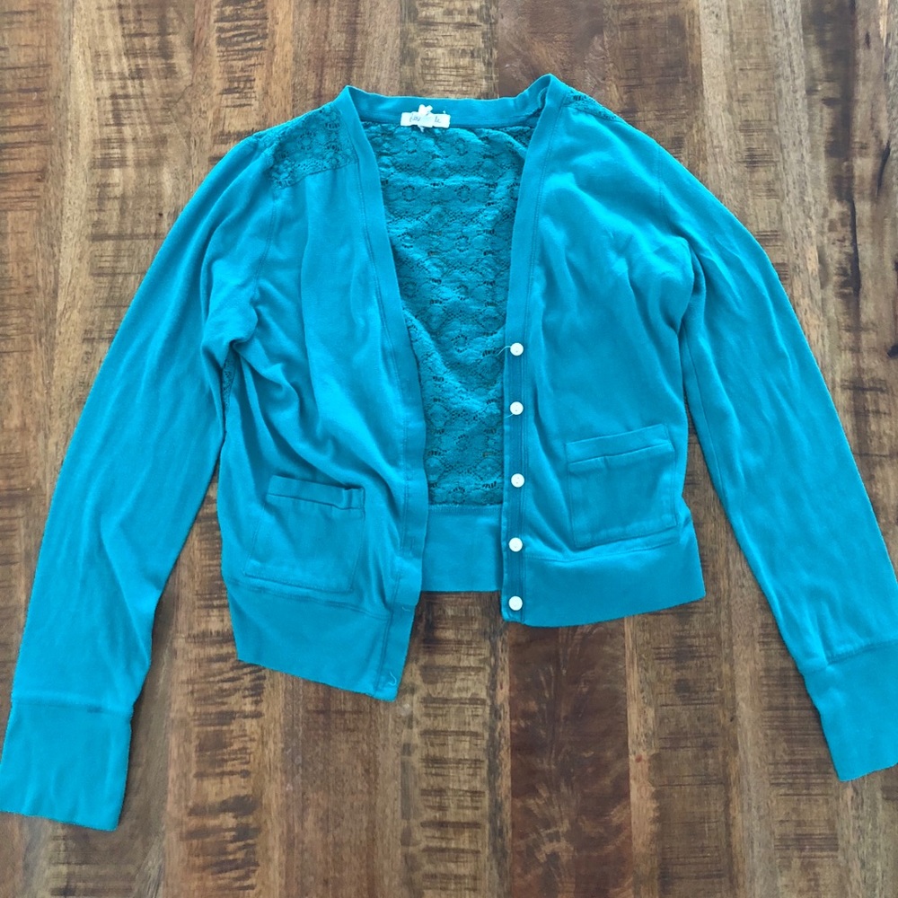 Aqua blue cardigan